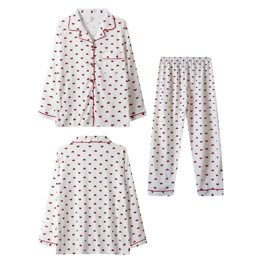 Cartoon Dog Letter Plaid Print Pajama Sets for Women Plus Size Sweet Cute Harajuku Style 2PC Set Sleepwear Autumn New Homewear