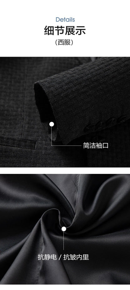 2025 Men's High-End Boutique Wool Suit Casual Business Top Coat Fashion Gentleman Party Four Seasons Elegant Tailored Suit