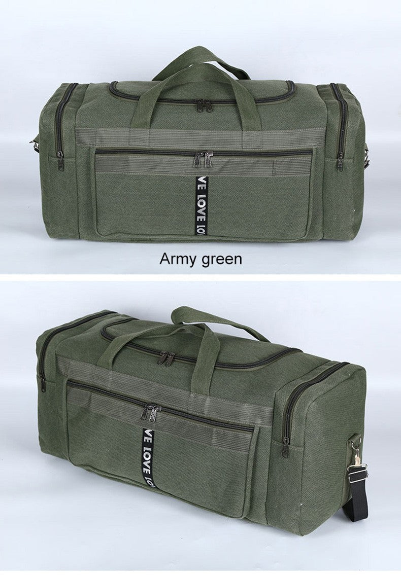 Large Canvas Travel Duffel Bag Waterproof Men's Shoulder Luggage Storage Bags Outdoor Trainning Fitness Sports Handbag XA927D