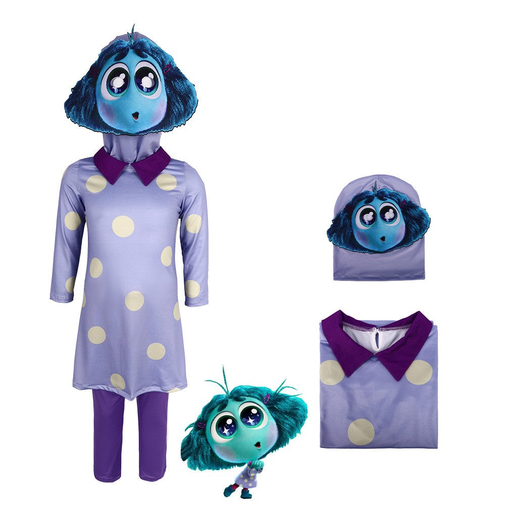 Anime Movie Inside out 2 Joy Cospaly Costume Envy Anxiety Ennui Cos Outfits For Adult Kids Halloween Stage Performance Costume