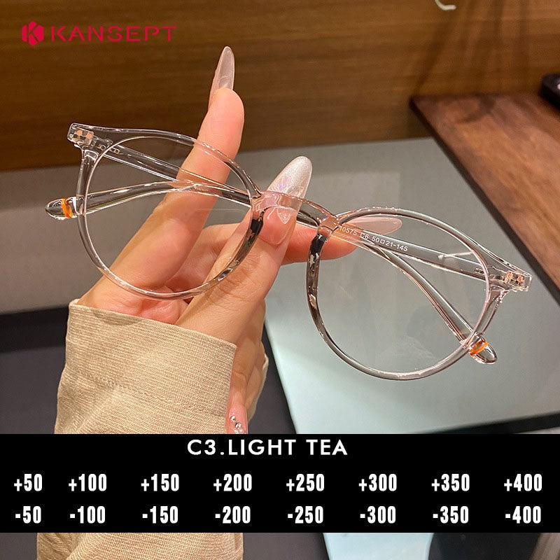 KANSEPT Retro Round Men and Women Optical Prescription Glasses Myopia Hyperopia Progressive Eyewear Eyepieces for Reading Lenses