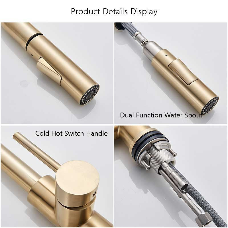 Torneira de Cozinha com Sensor de Toque Extraível Torneira de Cozinha Inteligente com Rotação 360 Torneira de Sensor Torneira Misturadora de Monocomando