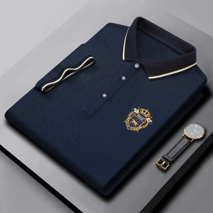 New Mens Embroidered Polo Shirts Summer Short Sleeve Shirt Luxury Top Lapel Streetwear Men Breathable Lightweight T Shirt Homme