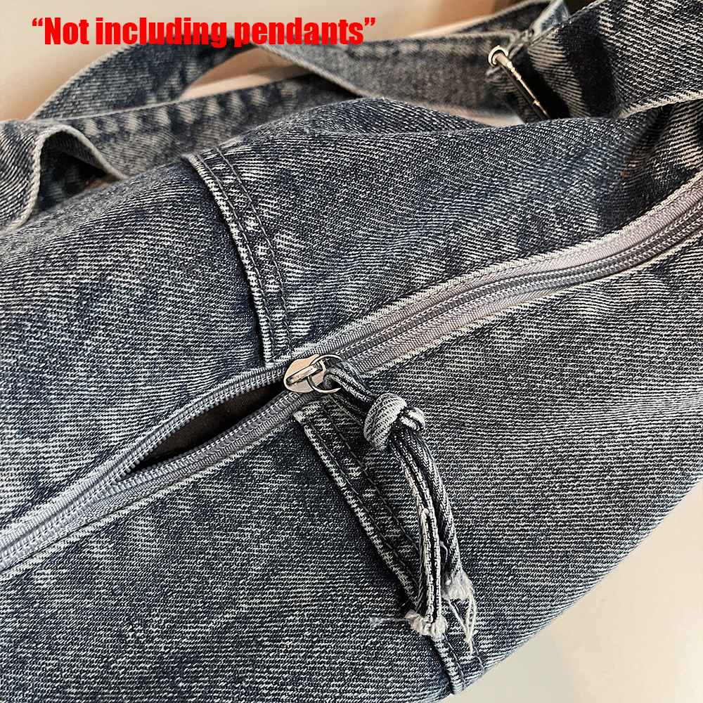Autumn and Winter Trendy and Cool Fashion Denim Dumpling Bag New Zipper Versatile Single Shoulder Crossbody Bag