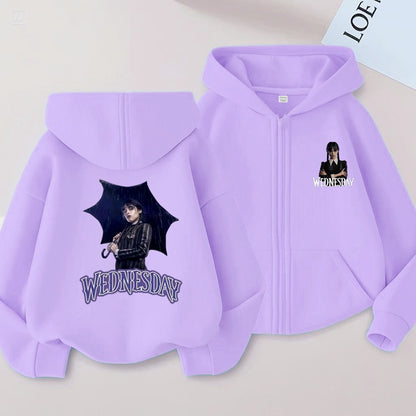 Adams Children's Hooded Cardigan 2D Printed For Boys and Girls Aged 2-12 Sweet Cool Versatile cute Fun and Energetic