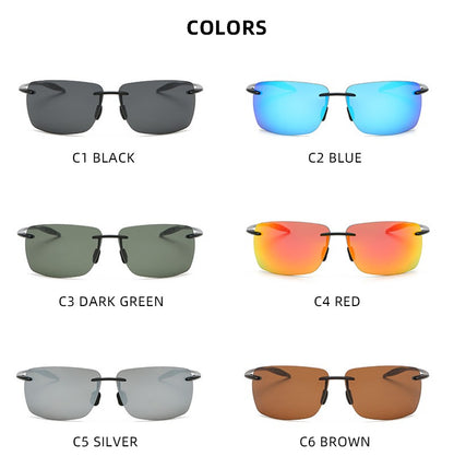Óculos de Sol TR90 Ultraleves Masculino Feminino Sem Aro Driver Óculos de Sol para Dirigir Moda ao Ar Livre Pesca Caminhada Corrida Esportes