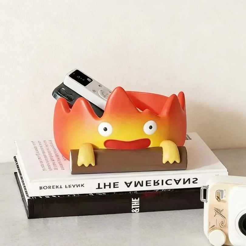 Creative Anime Fire Person Resin Tray - Key Holder Storage Organizer | Perfect Christmas Halloween Gift for Indoor Outdoor Decor