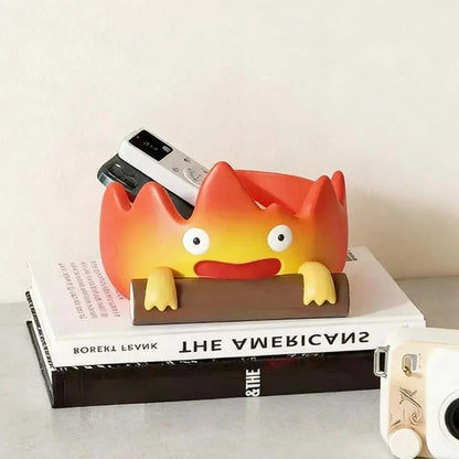 Creative Anime Fire Person Resin Tray - Key Holder Storage Organizer | Perfect Christmas Halloween Gift for Indoor Outdoor Decor