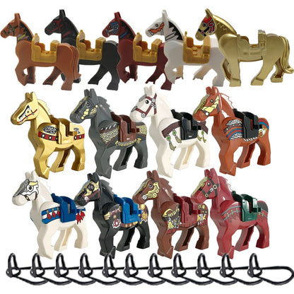 Blocos de Montar Zoológico Medieval Acessórios de Personagens Montarias Animais Cervos Elefantes Camelos Lobos Cavalos de Guerra Tijolos Brinquedos Presentes K080