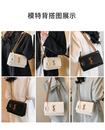 High quality women's bag crossbody bag large capacity texture single shoulder small square bag chain commuting phone bag