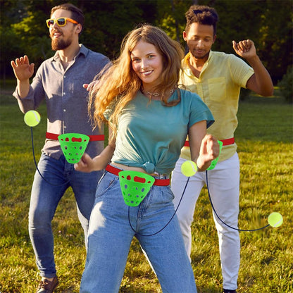 1/2/3Sets Swinging Game Hanging Ball Toss Game For Birthday Party Christmas Holiday Family Outdoor Activities Wedding Gifts