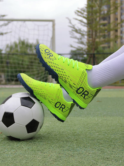 TF/FG Football Field Boots Original Men Women Studded Football Shoes Turf Match Ultralight Soccer Shoes Cleats Unisex Resistant