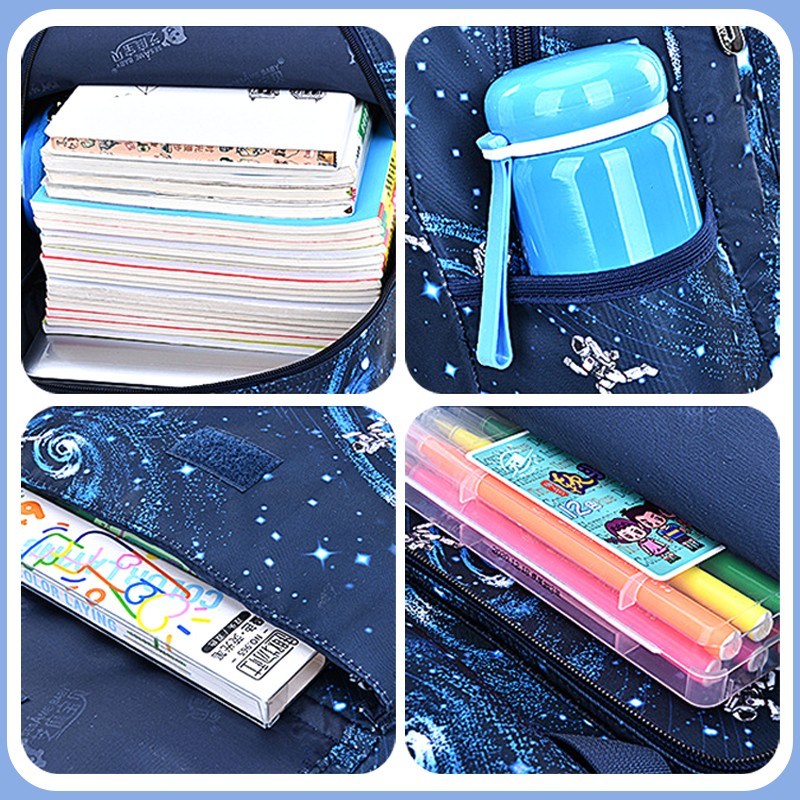 Mochila Ergonômica de Suporte Confortável para Coluna, para Livros Infantis do Ensino Fundamental e Médio Meninos Leve
