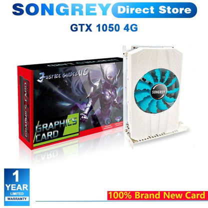 Placa de Vídeo SRhonyra GeForce GTX 1050 4GB, GDDR5 128bit 4K Ready Saídas HDMI/DP/DVI PCI Express 3.0 GPU para Desktop para Jogos