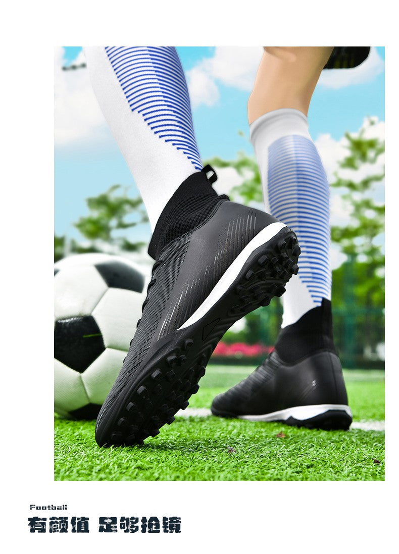 Men Fast Soccer Shoes Professional TF/FG Indoor Futsal Football Field Boot Unisex Society Cleats Long Spikes Sneaker Comfortable