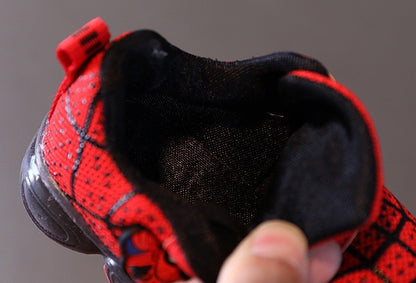 2025 New Boys Breathable Lighted Sneakers Spiiderman Children's  Luminous Shoes Student Teenager Sport Shoes Kids Casual Shoes