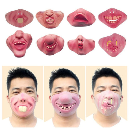 2026 New Funny Adult Party Mask Latex Clown Cosplay Hallowmas Party Decor Half Face Horrible Scary Mask Party Decoration Supplie