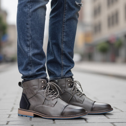 Botas Masculinas de Cano Curto Tamanho 39-45 Botas de Couro Masculinas Marca #AL605