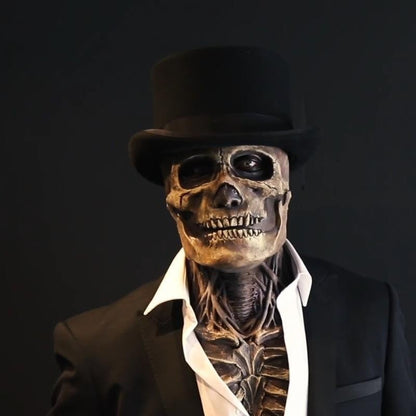 2026 Halloween Latex Skeleton Head Mask Horror Brain Helmet Mask Cosplay Party Supplies Skull Full Face Mask