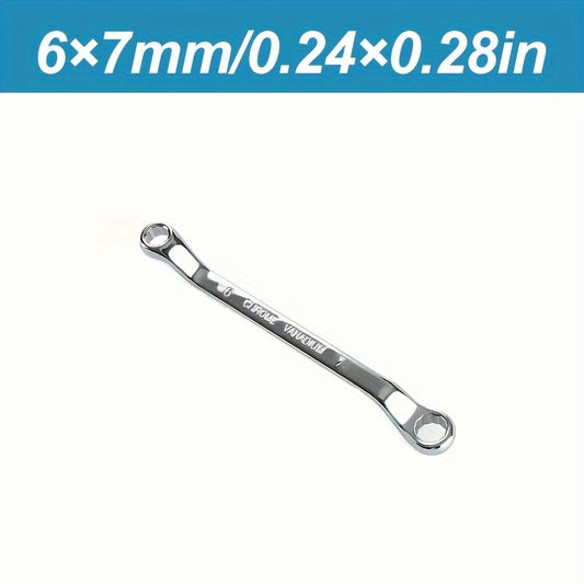 1pc Chrome Vanadium Steel Dual Head Dual-purpose Plum Wrench Auto Repair Wrench Tool Eye Wrench Repair Hardware Tool Plum Wrench