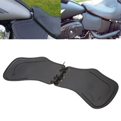 Escudos defletores de calor de couro PU universal para motocicletas Harley Touring Street Road Glide Dyna Fatboy Softail Sportster