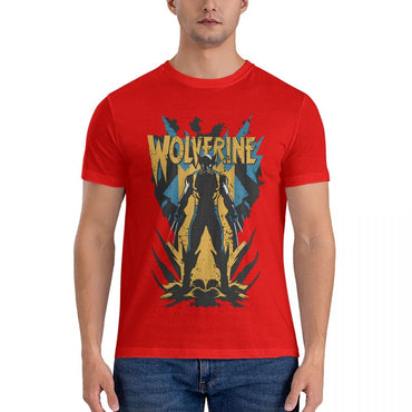 Wolverine Unleashed Men's T Shirts Deadpool And Wolverine Leisure Tee Shirt Short Sleeve Crew Neck T-Shirts Pure Cotton New