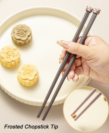 22cm 3D Bonitos Desenhos Animados Animais Hashi Para Crianças Hashi Chinês Comida Sushi Varas Casa Cozinha Louça Jantar Ferramenta de Cozinha