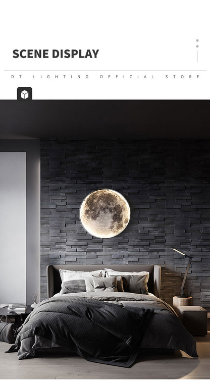 Moon Wall Lamp Living Room Background Wall Ceiling Lamp Art Bedroom Ceiling Lamp Imitating the Moon Surface Decorative Lamp