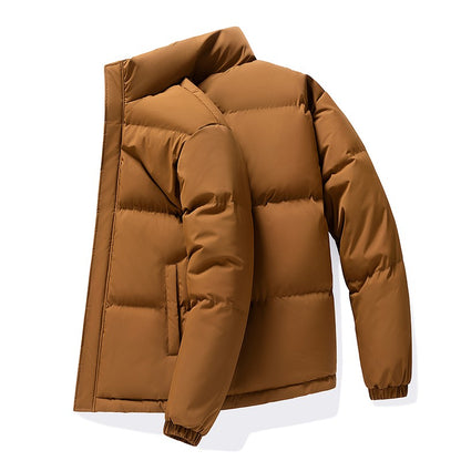 Jaqueta de Pesca Masculina Inverno Marca na Moda Gola Alta Jaqueta Acolchoada Solta Adolescentes Quente À Prova de Frio Casaco Tamanho Grande