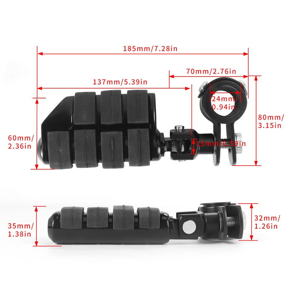 1 1/4" 32mm Motorcycle Foot Rest Highway Engine Guard Foot Pegs Mount Footrest For Harley Touring Honda Kawasaki Suzuki Yamaha