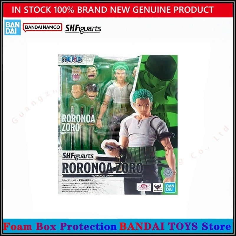 Atacado Bandai 100% Genuíno One Piece Model Kit Anime Figures SHF Monkey D Luffy Nami Shanks Roronoa Zoro Romance Dawn