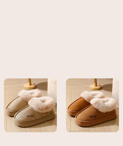 Comwarm Women's Snow Boots For Outdoor Classic Non-Slips Winter Warm Snow Boots Fashion Cozy Plush Women Boots Fuzzy Home Boots