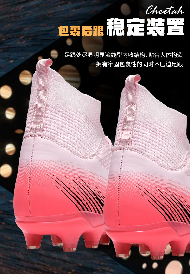 Men Fast Soccer Shoes Professional TF/FG Indoor Futsal Football Field Boot Unisex Society Cleats Long Spikes Sneaker Comfortable