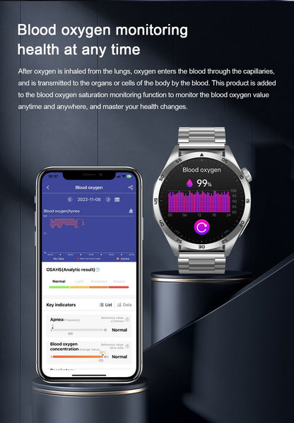 2025New Micro Physical Examination Blood Lipids Uric Acid Blood Pressure Smart Watch ECG+PPG Clock Bluetooth Call Smartwatch Men
