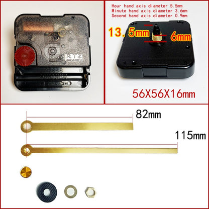 12Shaft Brass Movement Clock Hands accessories Metal Material DIY Quartz Clock Accessory High quality DIY Clock kits