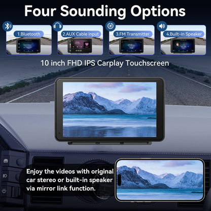 7 Inch Touch Screen Radio for Car Supporting Carplay & Android Auto?Portable Wireless Carplay Screen for Car,Car Audio Receiver