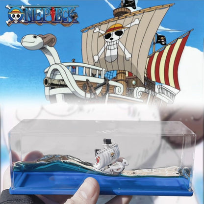 Garrafa Flutuante Feliz One Piece Thousand Sunny Barco Garrafa Flutuante Líquida Navio 3D Em Garrafa Barco Go Merry Decoração de Casa Presente Infantil