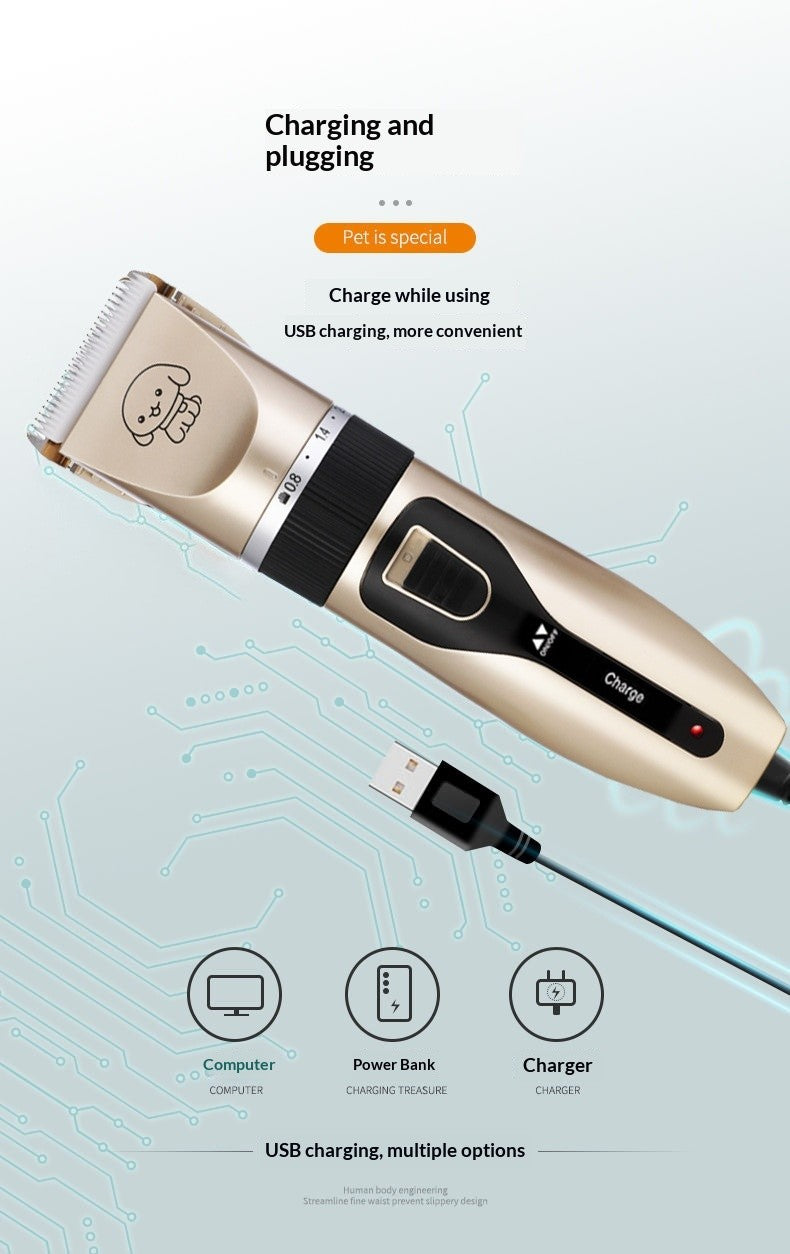 Máquina de Cortar Pelos Elétrica 1500 mAh Aparador de Pelos de Animais Tesoura de Tosa para Cães e Gatos Ferramenta de Tosar