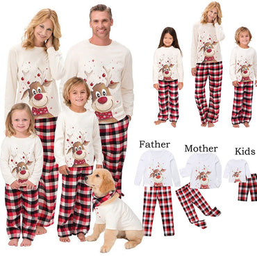Christmas Pajamas Family Matching Outfits Sets Adult And Kids Clothes Deer Xmas Sleepwear Sets Newborn Baby Boy Girl Jumpsuit