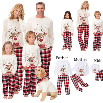 Christmas Pajamas Family Matching Outfits Sets Adult And Kids Clothes Deer Xmas Sleepwear Sets Newborn Baby Boy Girl Jumpsuit