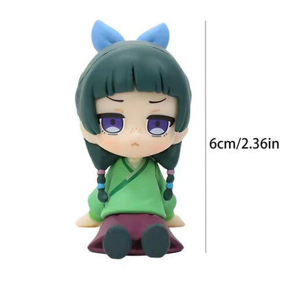 The Apothecary Diaries Maomao Jinshi Q Version Mini Figure Anime Periferia Kawaii Sentado Brinquedos Enfeites de Carro de Mesa Modelo Presentes