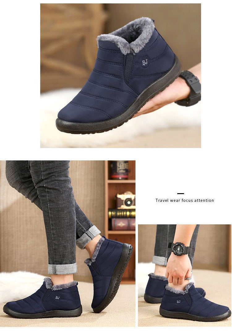 Botas Masculinas de Neve para Área Externa, Sapatos Masculinos com Pelo, Botas de Inverno Masculinas, Botas de Caminhada, Botas de Tornozelo, Sapatos Masculinos Impermeáveis, Botas de Trabalho, Calçados