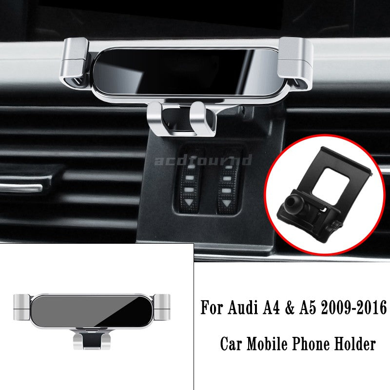 Car Phone Holder for Audi A4 B8 8KH B9 8WH A5 2009-2020 Gravity Navigation Bracket GPS Stand Air Outlet Clip Support Mount