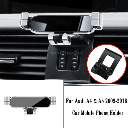 Car Phone Holder for Audi A4 B8 8KH B9 8WH A5 2009-2020 Gravity Navigation Bracket GPS Stand Air Outlet Clip Support Mount