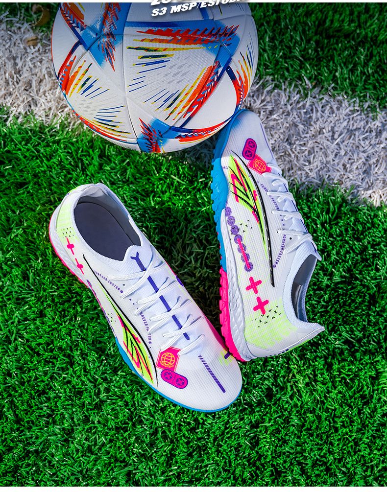 Soccer Shoes Men's Football Field Boots Grass Training Society Sports Soccer Cleats Without ShoeLaces Crampons De Football