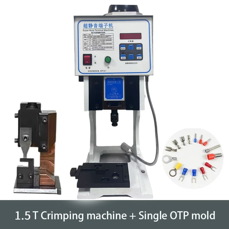 Zten 1.5T 2T Automatic Flat Cable Electric Crimper Tool Low Noise Wire Terminals Crimping Machine Multiple Connectors Support