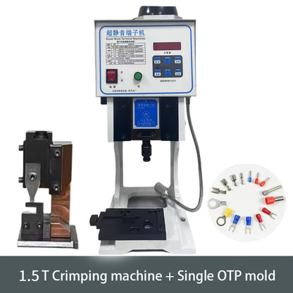Zten 1.5T 2T Automatic Flat Cable Electric Crimper Tool Low Noise Wire Terminals Crimping Machine Multiple Connectors Support