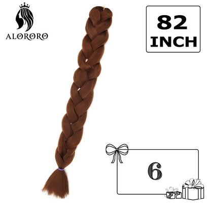 Cabelo Trançado Sintético Jumbo Alororo 82 polegadas Cabelo Falso Africano Fibra de Alta Temperatura Roxo Vermelho Extensões de Cabelo para Mulheres