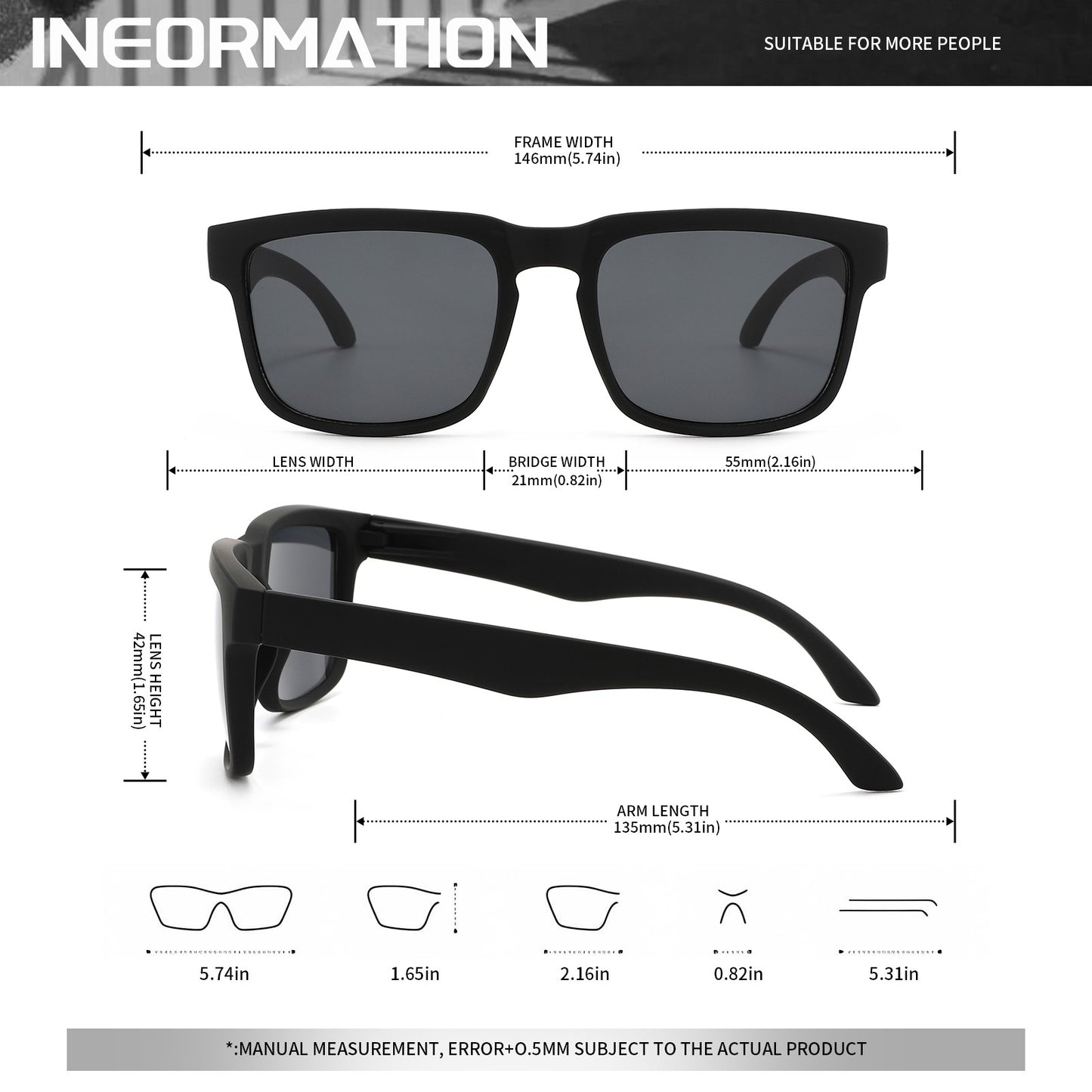 4PCS Square Sports Sunglasses with Designer Temple Pattern - UV400 for Men Women, Beach Vacation