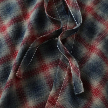 Women Checkered Wrap Skirt Hiphop Streetwear Hip Scarf Tie Up Layered Underskirt 517D